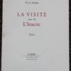 DEBLUË (Henri) La visite, suivi de L'Insecte. Lausanne, L'Aire - Coopérative Rencontre, 1971.