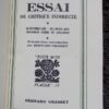 COCTEAU (Jean) Essai de critique indirecte. Le mystère laïc - Des beaux-arts considérés comme un assassinat. Paris, Grasset (coll. Pour mon plaisir), 1932.