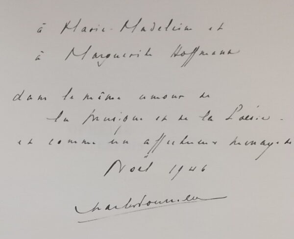 FOURNET (Charles) Ophélie d'autrefois. Sans lieu, (Genève), Kündig, 1946. – Image 2