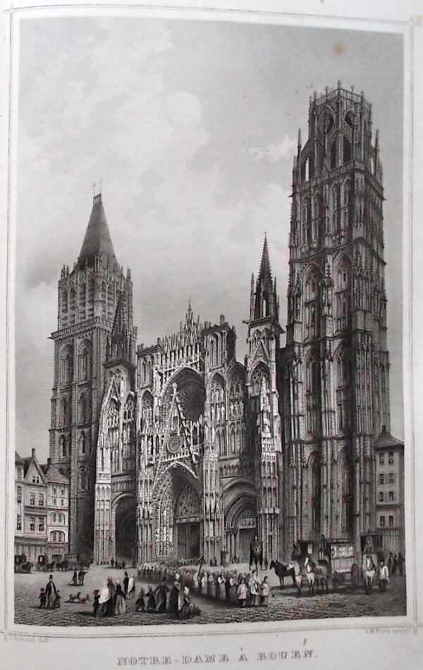 DUCKETT (W.) La France. Vues de ses monuments et de ses sites les plus remarquables. Collection de gravures sur acier avec texte explicatif et descriptif par W. Duckett. Tomer premier : La Normandie. Darmstadt, Gustave Georges Langé ; Paris, Ricoul et G. Scriba ; New York, Frédéric Langé, 1866. – Image 4