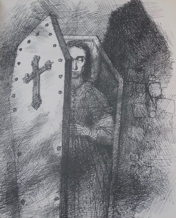 POE (Edgar Allan) Trois histoires extraordinaires. Le chat noir - La chute de la Maison Uscher - Le puits et le pendule. Paris, LCL (coll. Les Peintres du Livre), 1966. – Image 4