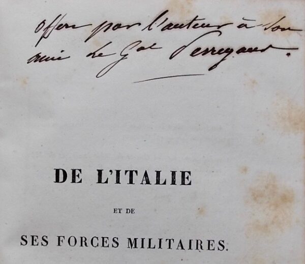 OUDINOT (Nicolas Charles, Général) de l'Italie et de ses forces militaires. Paris, Anselin - Levrault, 1835. – Image 3
