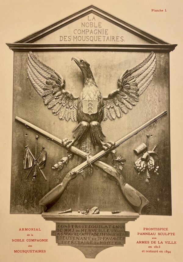TRIPET (Maurice) Armorial de la Noble compagnie des Mousquetaires de la Ville de Neuchâtel (1604-1898). Neuchâtel, Imprimerie Nouvelle, 1898. – Image 3