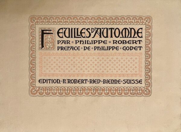 ROBERT (Philippe) Feuilles d'automne. Ried, Ph. Robert, 1909. – Image 4