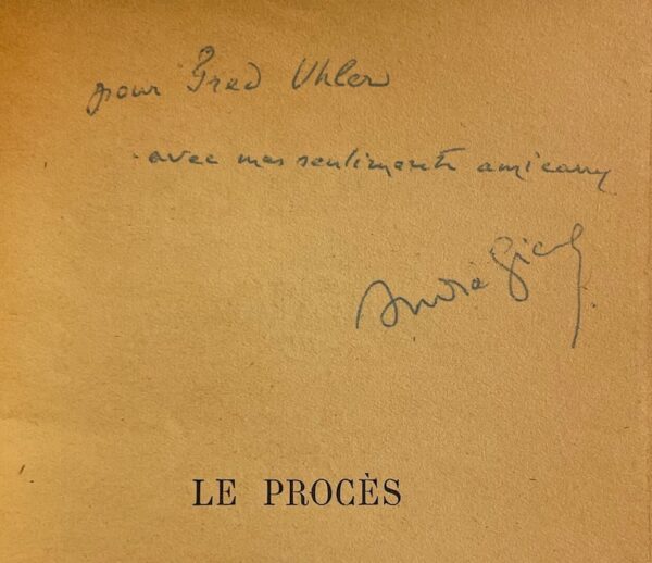 [KAFKA] - GIDE (André) / BARRAULT (Jean-Louis) Le Procès. Paris, Gallimard, 1947. – Image 2