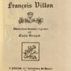 VILLON (François) Oeuvres. Paris, Jean de Bonnot, 1969.