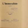 GIDE (André) L'immoraliste. Paris, Mercure de France & Bruxelles, Editions N. R. B., 1942. – Image 3