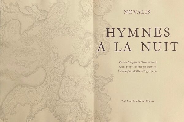 [YERSIN] - NOVALIS Hymnes à la nuit. Albeuve, Castella, 1966. – Image 2