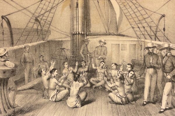 LE GUILLOU (Elie) Voyage autour du monde de l'Astrolabe et de la Zélée, sous les ordres du contre-amiral Dumont-d'Urville, pendant les années 1837, 38, 39 et 40. Ouvrage enrichi de nombreux dessins et de notes scientifiques; mis en ordre par J. Arago. Paris, Berquet et Pétion, 1842. – Image 6