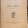 VERLAINE (Paul) Epigrammes. Paris, Bibliothèque artistique et littéraire, 1894.