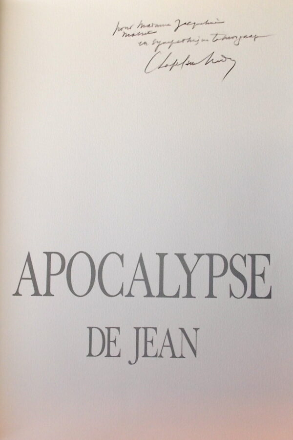 CHAPELAIN MIDY (ill.) L'Apocalypse de Jean. Bièvres-en-Essonne, Pierre de Tartas, 1982. – Image 3