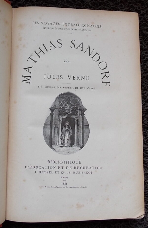 VERNE (Jules) Mathias Sandorf. Paris, Hetzel (coll. Voyages extraordinaires), 1885. – Image 2