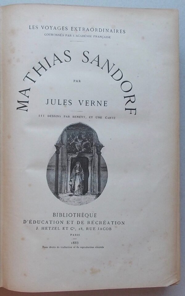 VERNE (Jules) Mathias Sandorf. Paris, Hetzel (coll. Voyages extraordinaires), 1885. – Image 8