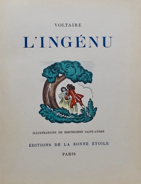 VOLTAIRE (François Marie Arouet) L'ingénu. Paris, La Bonne Etoile, s.d. (env. 1930) – Image 2