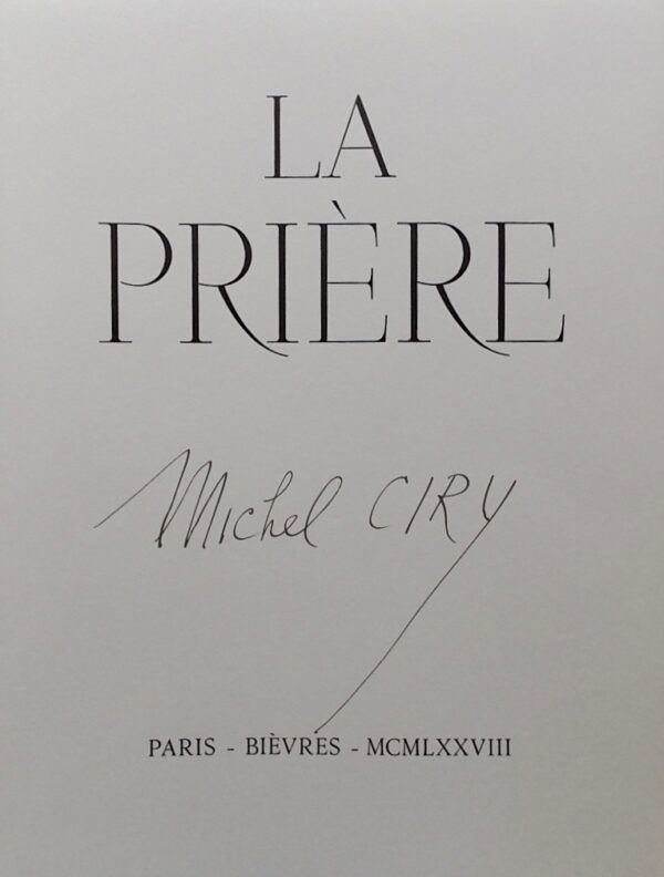 [CIRY (Michel)] - CARREL (Alexis) La prière. Bièvres en Essonne, Pierre de Tartas, 1978. – Image 4