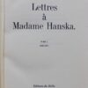 BALZAC (Honoré de) Lettres à Madame Hanska (1832-1848). Paris, Les Editions du Delta, 1967-1971. – Image 3