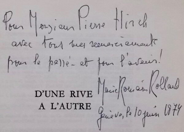 HESSE (Hermann) & ROLLAND (Romain) D'une rive à l'autre. Correspondance et fragments  du Journal. Paris, Albin Michel (Cahiers Romain Rolland 21), 1972. – Image 2