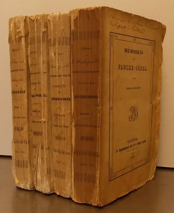 FAUCHE-BOREL (Louis) Mémoires. Genève, Barbezat, 1829. – Image 3