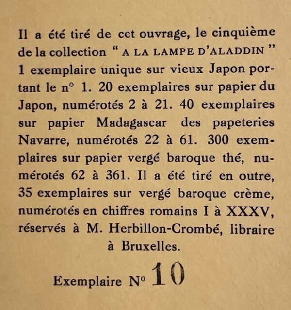 LARBAUD (Valery) Lettre d'Italie. Liège, La Lampe d'Aladdin, 1926. – Image 2