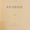 SAINT-JOHN PERSE (Aléxis Saint-Léger Léger, dit) Anabase. Paris, Editions de La Nouvelle Revue Française, 1925. – Image 2