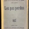 BRETON (André) Les pas perdus. Paris, Gallimard (coll. Les documents bleus), 1924.