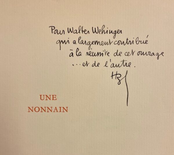 LARBAUD (Valery) Une nonnain. Neuchâtel, Ides et Calendes (coll. Ides Poétiques), 1946. – Image 2