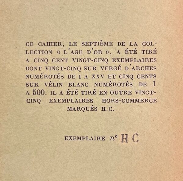 ARNIM (Achim d' [von]) L'invalide fou. Paris, Fontaine (coll. L'âge d'or), 1945. – Image 3