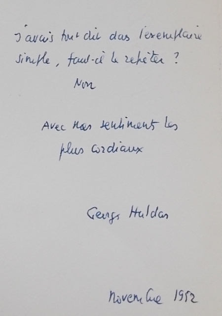 HALDAS (Georges) Chants de la nuit. Poésie Lausanne, Rencontre, 1952. – Image 2