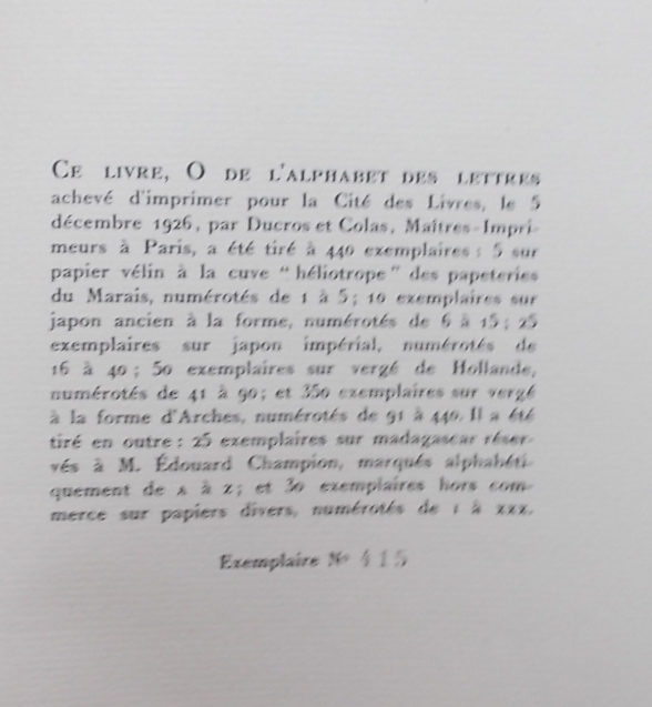 MAC ORLAN (Pierre) Les feux du Batavia. Paris, A la Cité des Livres (coll. L'Alphabet des Lettres), 1926. – Image 2