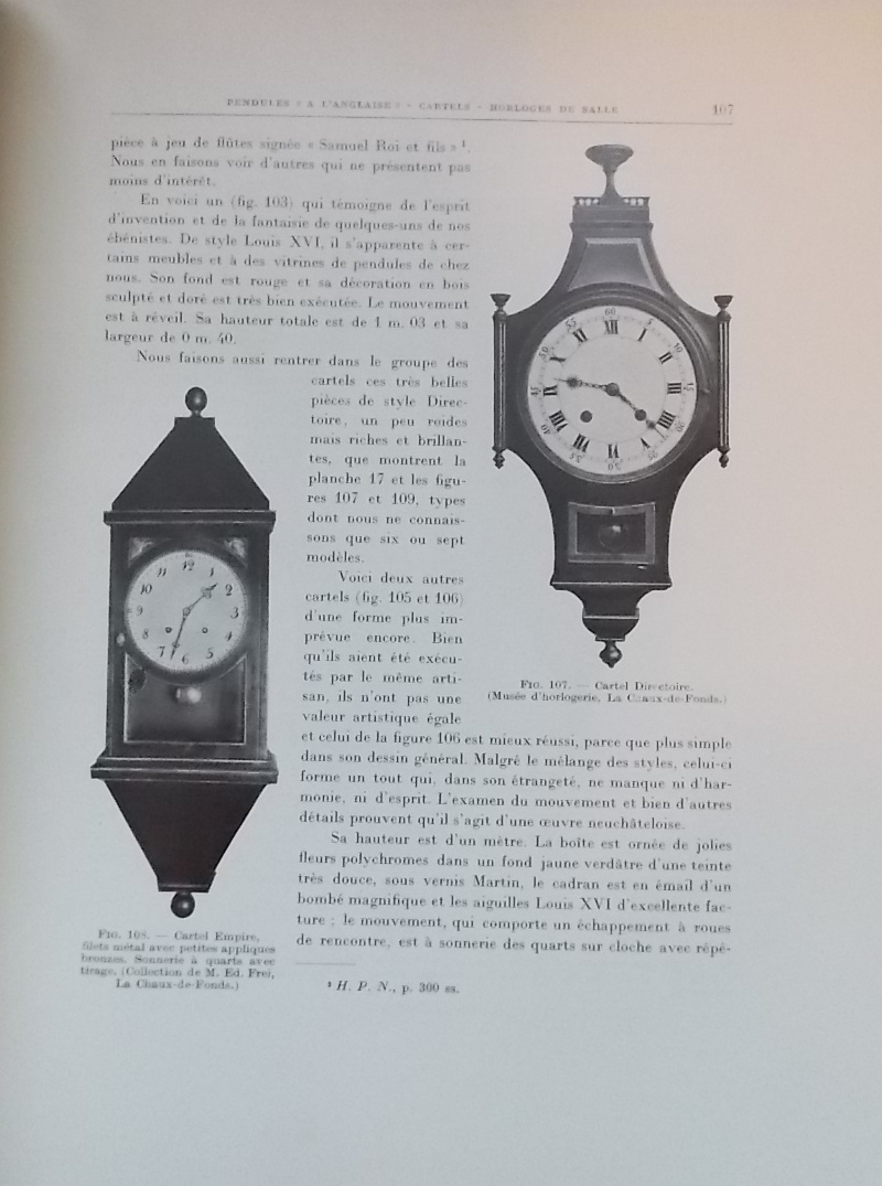 CHAPUIS (Alfred) Pendules neuchâteloises. Documents nouveaux. Zurich, M. S. Metz - (Neuchâtel) Imprimerie P. Attinger, s.d. (1931). – Image 3
