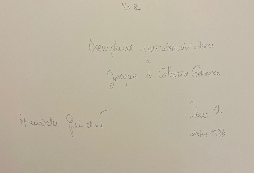 CHAPPUIS (Pierre) & GRINDAT (Henriette) Lignes mouvantes, précédé de Ailleurs ici. Lutry, Editions d'Orzens, 1984. – Image 2