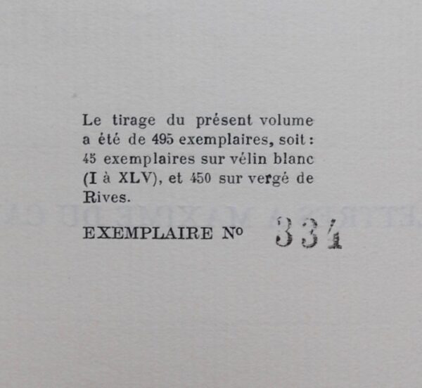 FLAUBERT (Gustave) Lettres inédites à Maxime Du Camp, Me Frédéric Fovard, Mme Adèle Husson et l'excellent monsieur Baudry. Sceaux, Palimugre Editeur, 1948. – Image 2