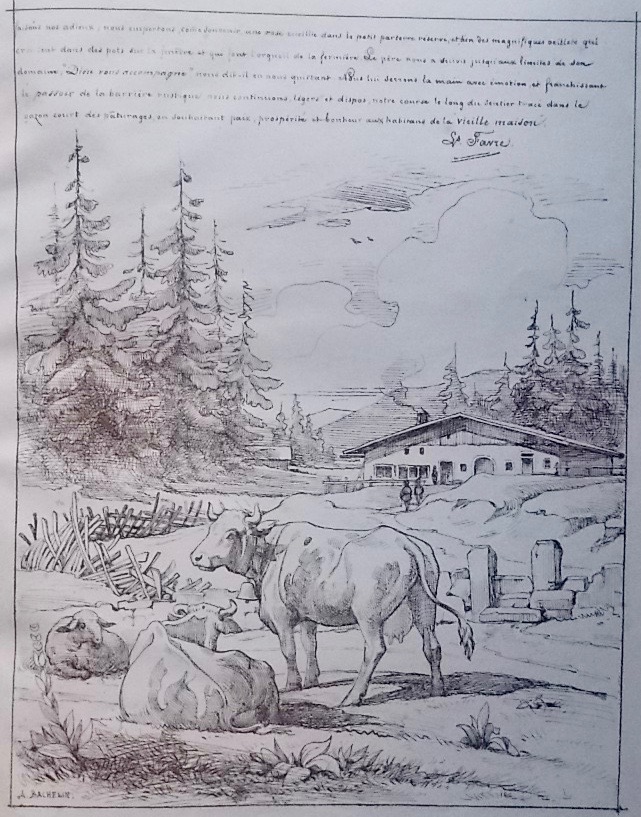 BACHELIN (Auguste) et al. Trois jours de vacances. Voyage des écoles industrielles dans le Jura neuchâtelois les 3, 4 et 5 juillet 1864. Neuchâtel, Delachaux et Sandoz - H. Furrer Lith., 1864. – Image 2