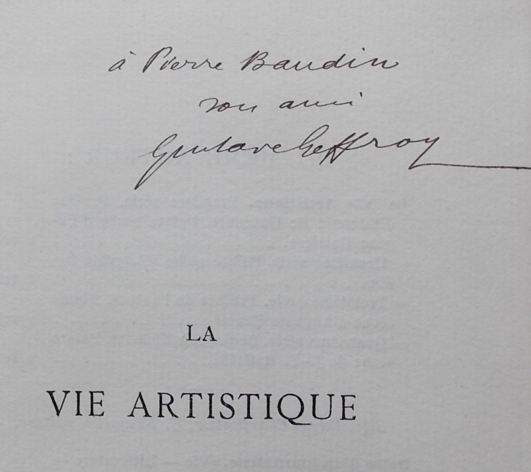 GEFFROY (Gustave) La vie artistique. Cinquième série. Paris, H. Floury, 1897. – Image 3