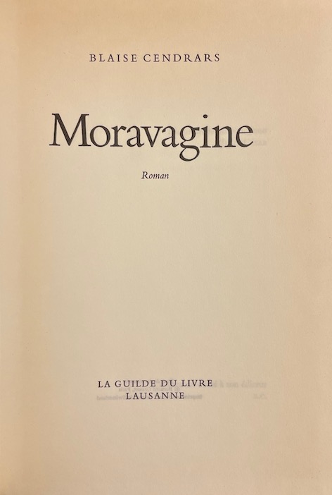 CENDRARS (Blaise) Moravagine. Lausanne, Guilde du Livre, 1961. – Image 2