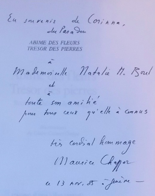 BILLE (S. Corinna) Abîme des fleurs, trésors des pierres. Récits du Rhône et de la Maggia. Briançon, Editions Passage, 1985. – Image 2