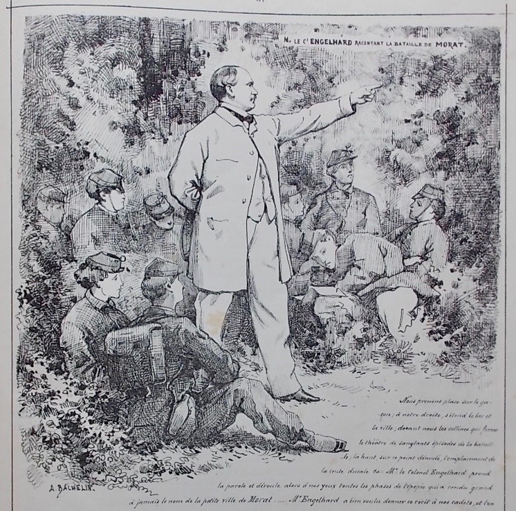 BACHELIN (Auguste) Autour de deux lacs. Voyage des écoles industrielles de Neuchâtel, La Chaux-de-Fonds et la Sagne dans les cantons de Neuchâtel, Vaud et Fribourg les 3,4,5 et 6 juillet 1865. Neuchâtel, Delachaux et Sandoz, 1864 (!?). – Image 4