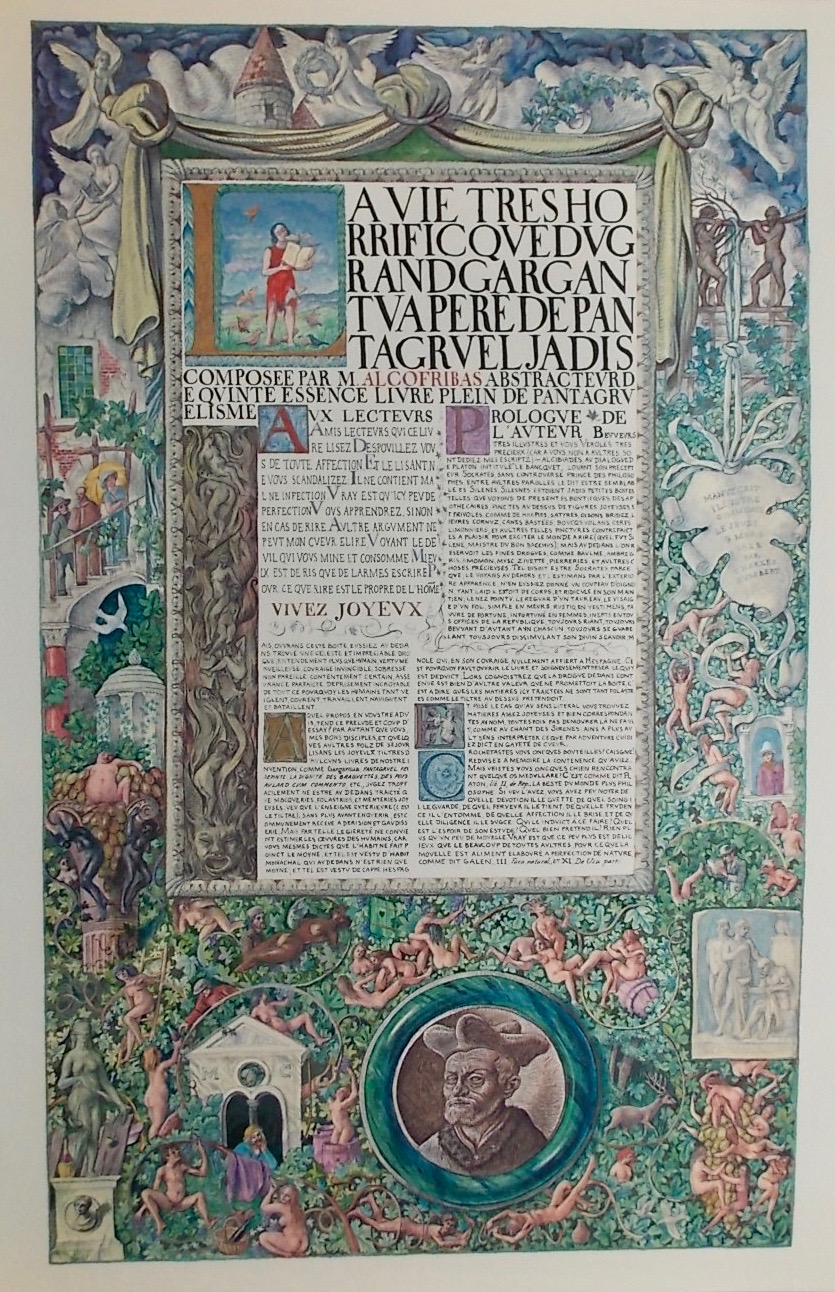 HUMBERT (Charles) - RABELAIS (François) Gargantua de Rabelais. La Chaux-de-Fonds, Editions Lux, 1980. – Image 2