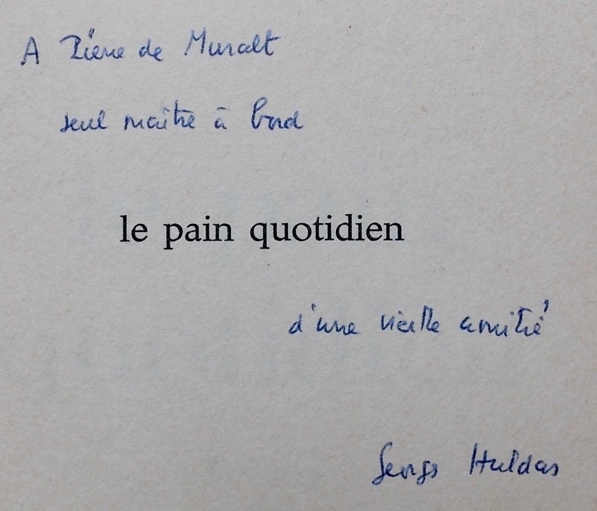 HALDAS (Georges) Le pain quotidien. Poèmes. Lausanne, Rencontre, 1960. – Image 2