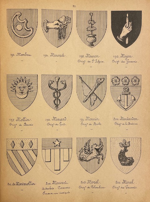 TRIPET (Maurice) & COLIN (Jules) Armoiries des familles neuchâteloises, tirées du manuscrit du capitaine Louis Benoit, fils. Neuchâtel, Cabinet Héraldique, 1891. – Image 2