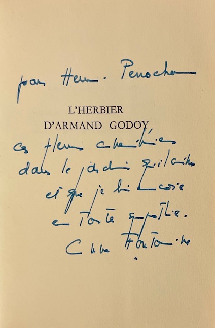 FONTAINE (Anne) L'herbier d'Armand Godoy. Fribourg, Luf - Egloff, 1949. – Image 2