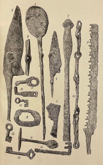 QUIQUEREZ (Auguste) Monuments de l'Ancien Evêché de Bâle. Topographie d'une partie du Jura oriental et en particulier du jura bernois. Epoque celtique et romaine. Porrentruy, Imprimerie et Lithographie de Victor Michel, 1864. – Image 4