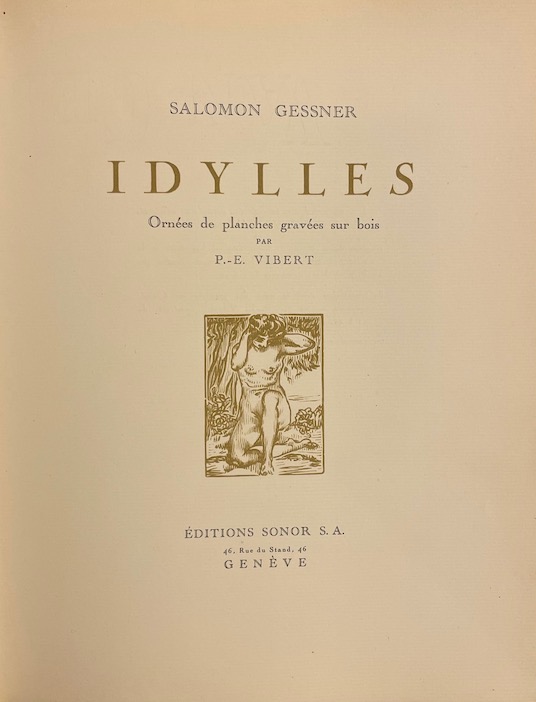 GESSNER (Salomon) Idylles. Genève, Editions Sonor S. A., 1922. – Image 2