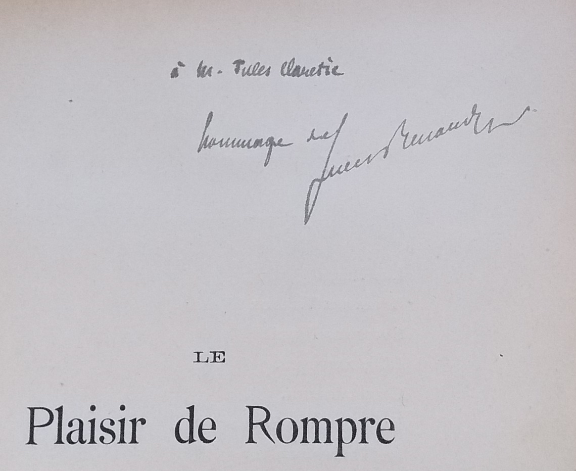 RENARD (Jules) Le plaisir de rompre. Paris, Paul Ollendorff, 1898. – Image 2