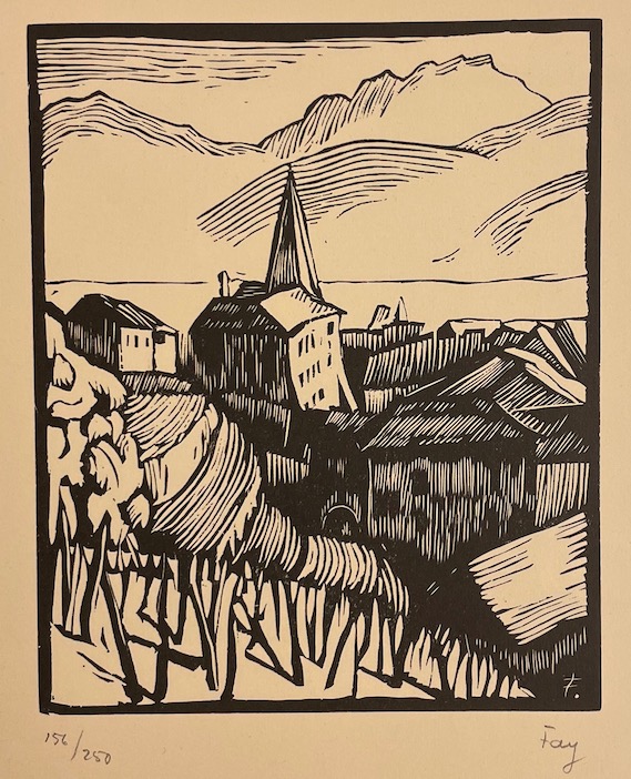 RAMUZ (Charles Ferdinand) Portes du lac. Sept bois gravés de Fred Fay. Genève, Les Portiques, 1932. – Image 5