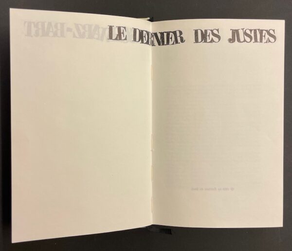 SCHWARZ-BART (André) Le dernier des justes. Paris,  Le Club Français du Livre, 1964. – Image 2