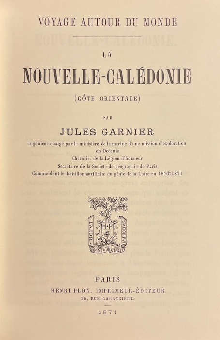 GARNIER (Jules) Voyage autour du monde. La Nouvelle-Calédonie (côte orientale). Sans lieu, Time-Life, 1983. – Image 2