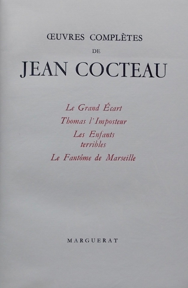 COCTEAU (Jean) Oeuvres complètes. Lausanne, Marguerat, 1946-1951. – Image 3