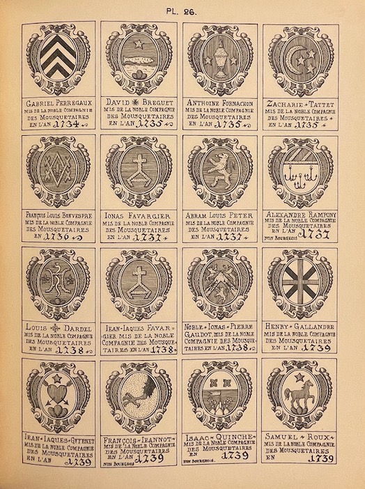 TRIPET (Maurice) Armorial de la Noble compagnie des Mousquetaires de la Ville de Neuchâtel (1604-1898). Neuchâtel, Imprimerie Nouvelle, 1898. – Image 3