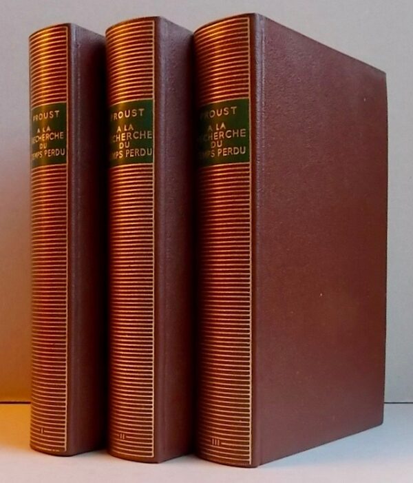 PROUST (Marcel) A la recherche du temps perdu. Paris, Gallimard (coll. Bibliothèque de la Pléiade), 1961-62.